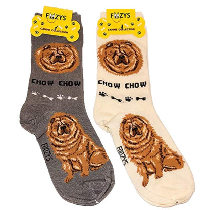 Chow Chow Foozys Canine Dog Crew Socks