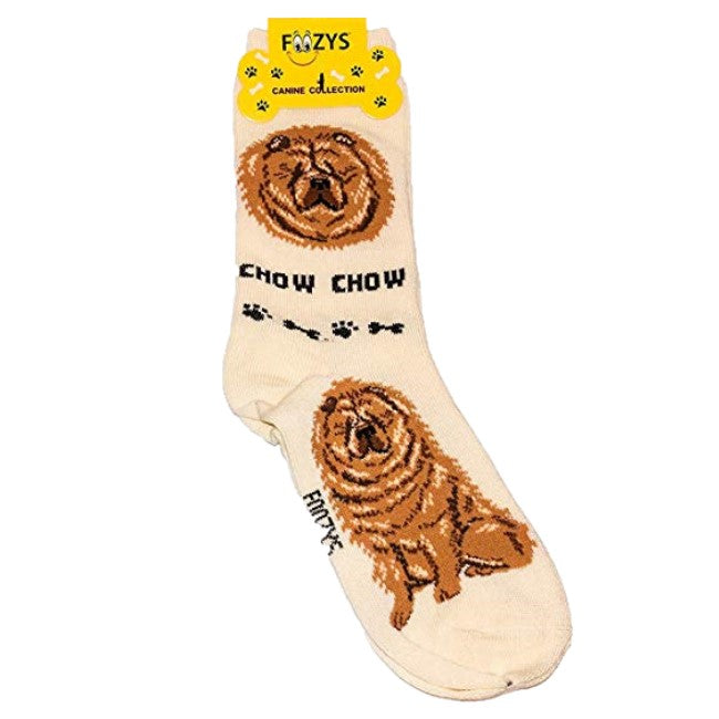 Chow Chow Foozys Canine Dog Crew Socks
