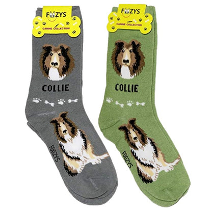 Collie Foozys Canine Dog Crew Socks