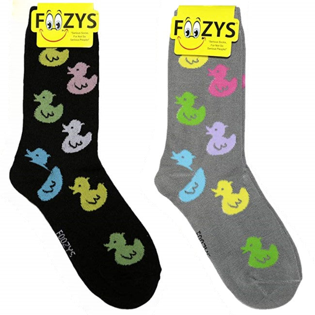 Colorful Duckies Foozys Womens Crew Socks