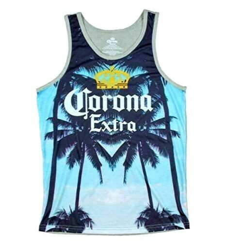 Corona Extra Palm Tree Mens Tank Top T-Shirt Tee