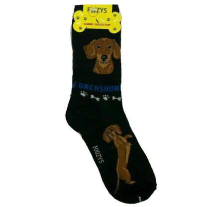 Dachshund Foozys Canine Dog Crew Socks