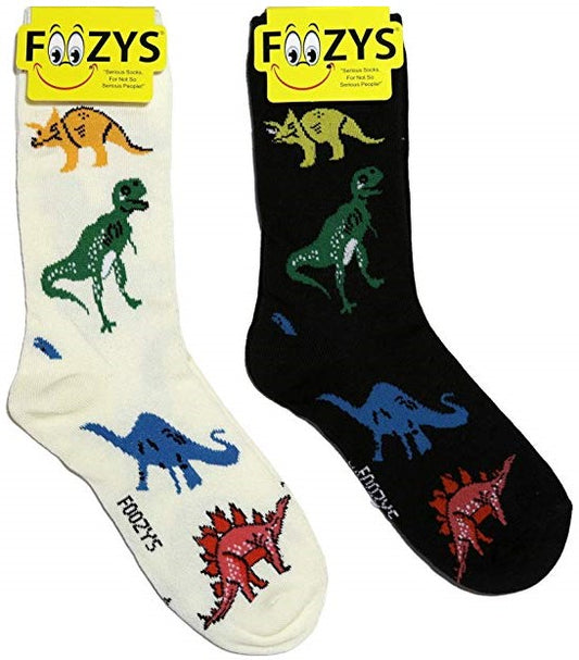Dinosaurs Foozys Womens Crew Socks