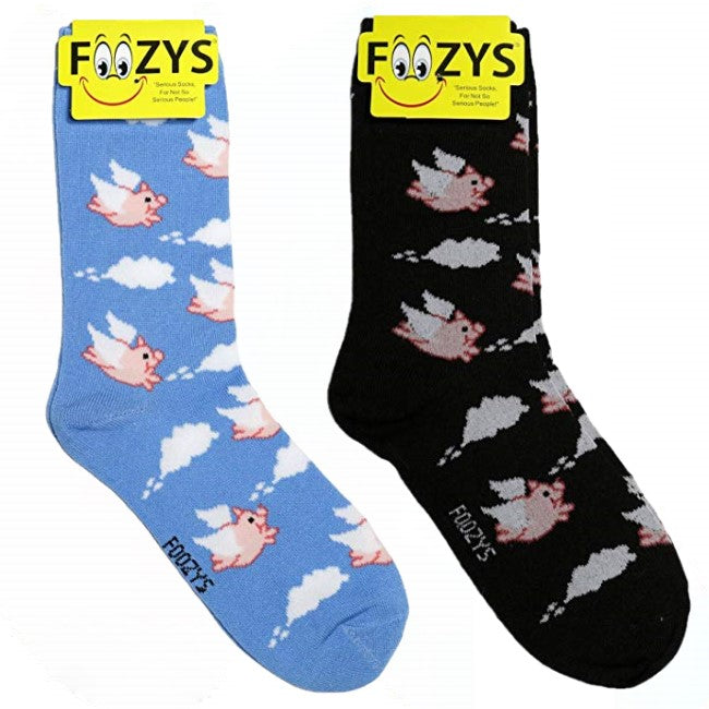 Flying Pigs Foozys Womens Crew Socks
