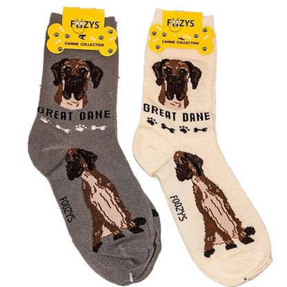 Great Dane Foozys Canine Dog Crew Socks