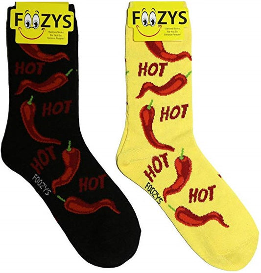 Hot Peppers Foozys Womens Crew Socks