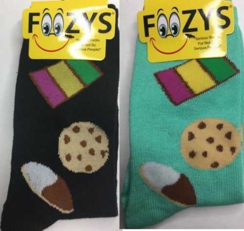 Italian Cookies Foozys Womens Crew Socks