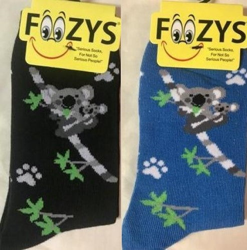 Koala Bear Foozys Womens Crew Socks