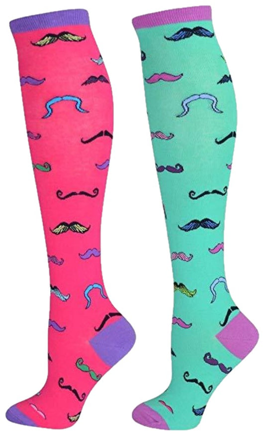 Moustaches Knee High SockSmith Womens Knee-high Socks