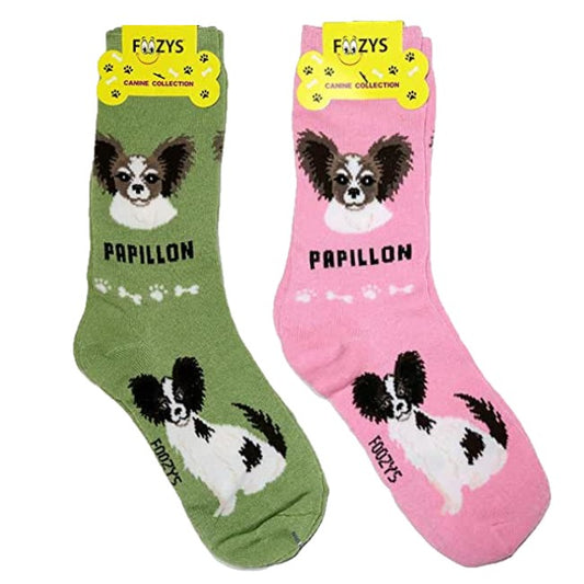 Papillon Foozys Canine Dog Crew Socks