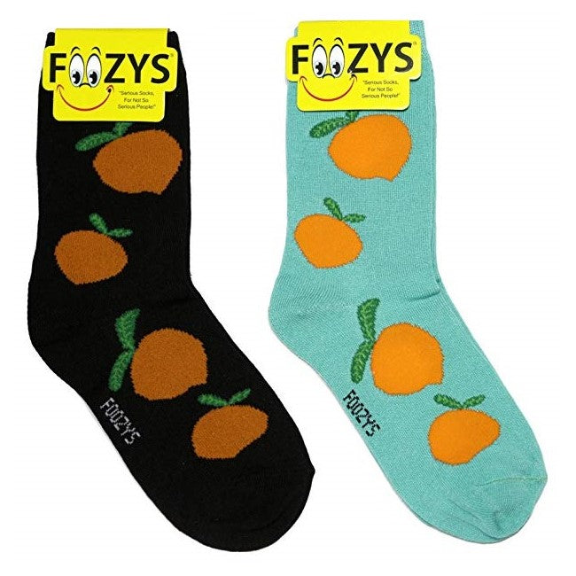 Peaches Fruit Foozys Womens Crew Socks