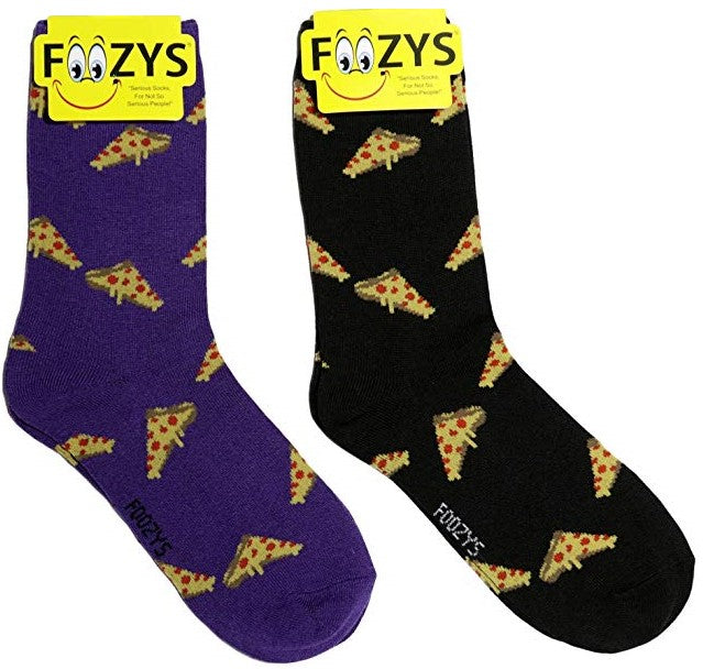 Pepperoni Pizza Slice Foozys Womens Crew Socks
