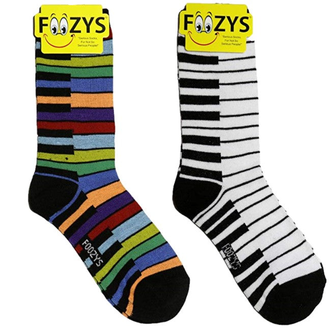 Piano Keyboard Foozys Womens Crew Socks