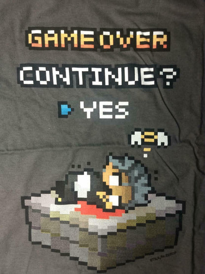 Game Over Continue ? Yes Video Gamer Mens T-Shirt Tee