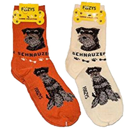 Schnauzer Foozys Canine Dog Crew Socks