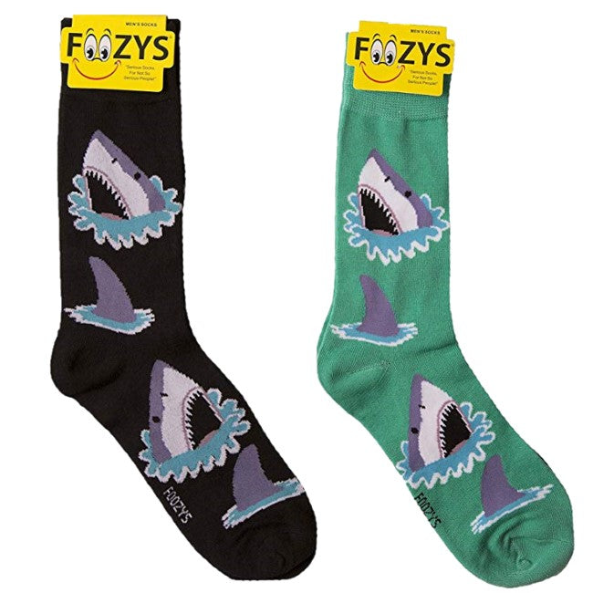 Great White Shark Foozys Men's Crew Socks
