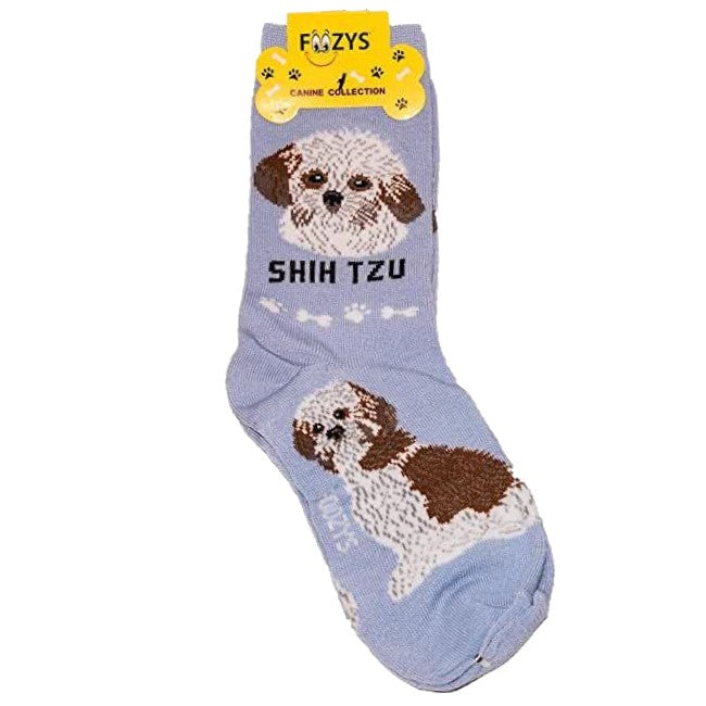 Shih Tzu Foozys Canine Dog Crew Socks