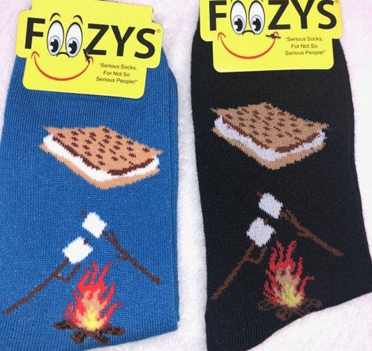 S'Mores Campfire Smores Foozys Womens Crew Socks