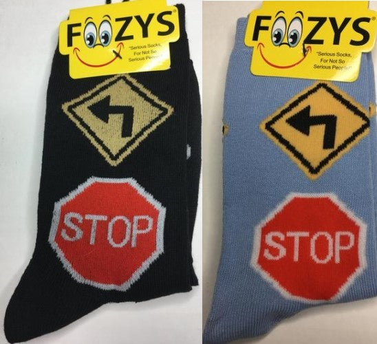 Red Light Green Light Stop Signs Street Signs Foozys Womens Crew Socks