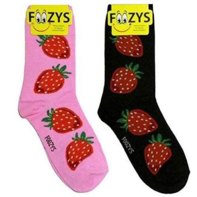 Strawberry Fruit Foozys Womens Crew Socks