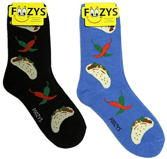 Taco Time Foozys Womens Crew Socks