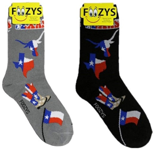 Texas Foozys Womens Crew Socks