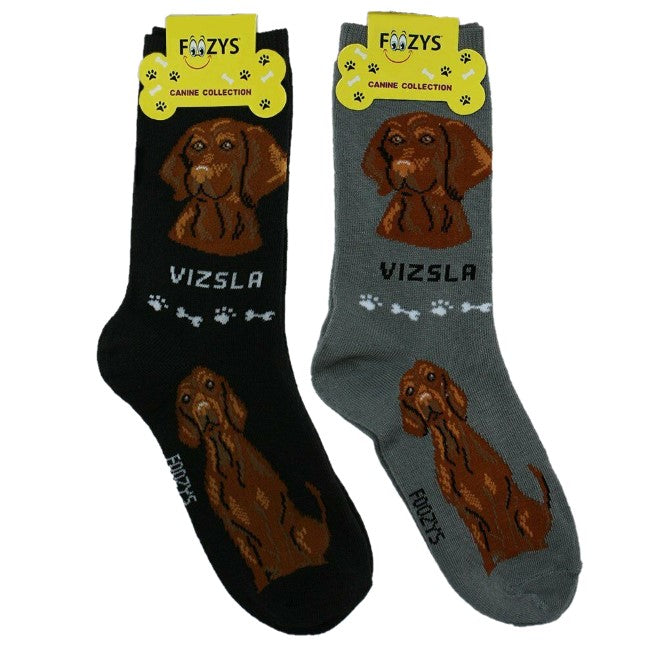 Vizsla Foozys Canine Dog Crew Socks