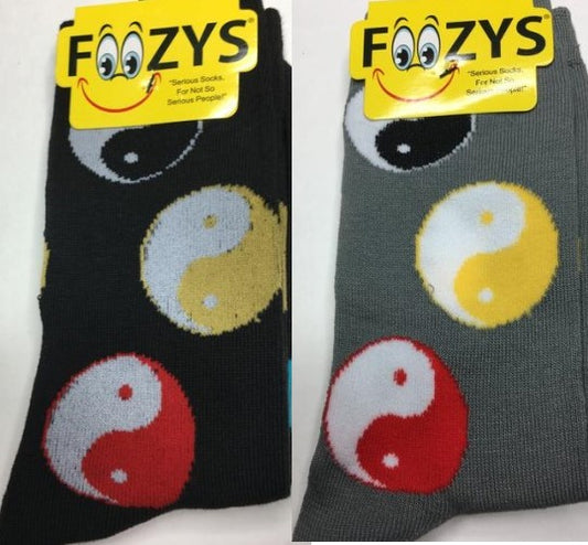 Ying Yang Foozys Womens Crew Socks